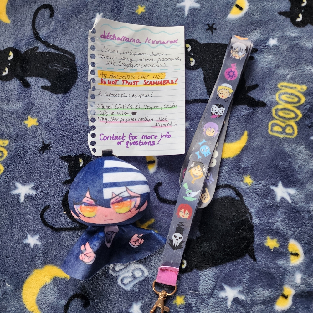Soul Eater Fanmade Death The Kid Keychain Plush and Lanyard
